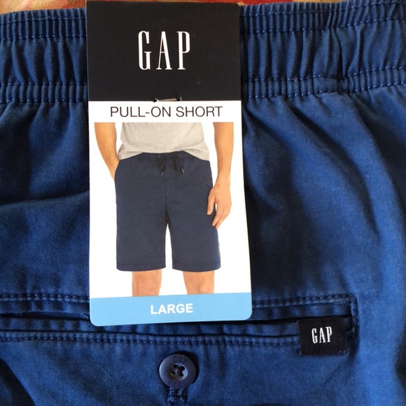 GAP Size Large Pull-On Short Cotton/Spandex Classic Blue Elastic & Tie $49 NEW - Picture 6 of 16